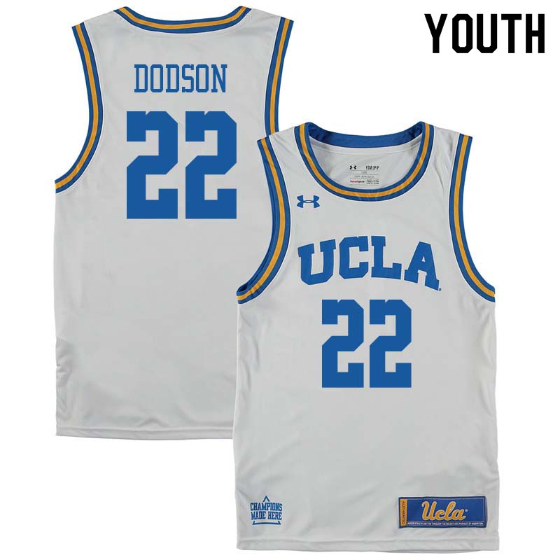 Youth #22 Armani Dodson UCLA Bruins College Basketball Jerseys Sale-White